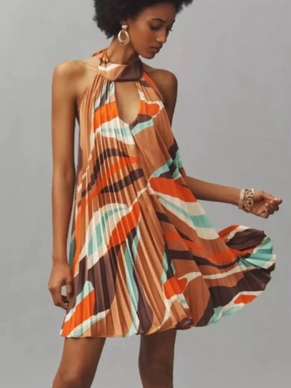 Hutch Pleated Halter Dress